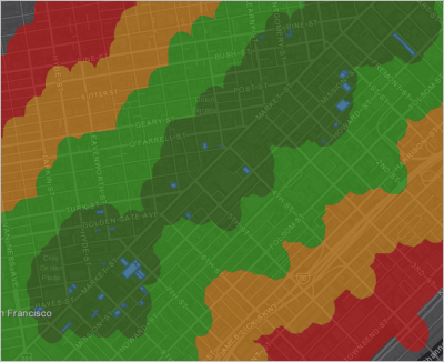 Result layer on map