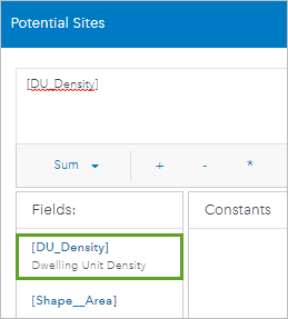 DU_Density field added to equation.