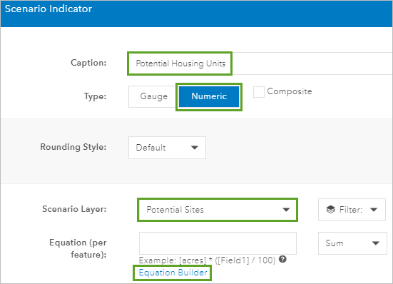 Equation Builder option