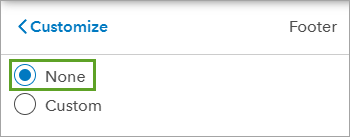 None option for footer