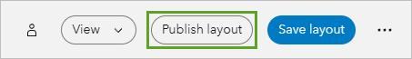 Publish layout button