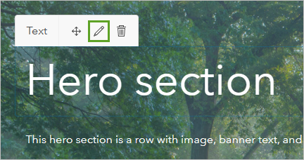Title card settings button