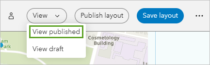 View published option