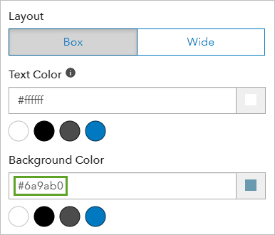 Background Color parameter