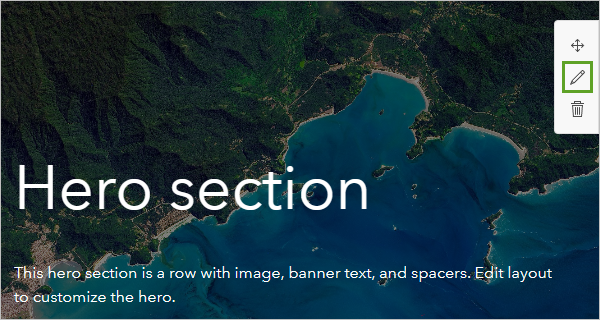 Edit button for banner row