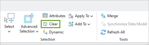Clear button in selection group