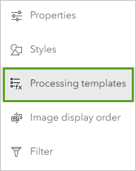 Processing templates on the Settings toolbar