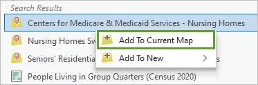 Add To Current Map option in the layer's context menu