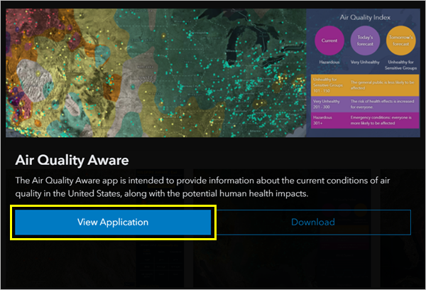 View Application button