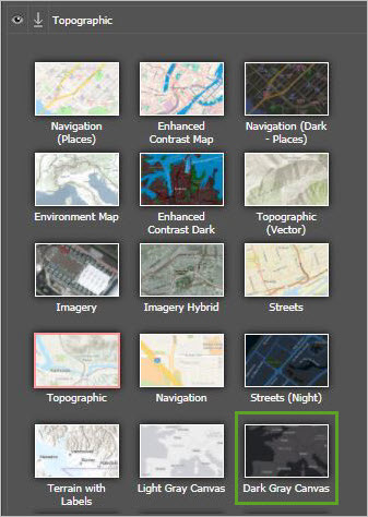 Dark Gray Canvas basemap