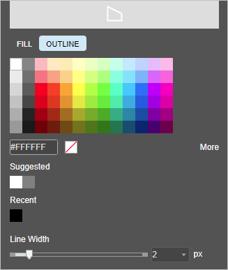 Outline color and width