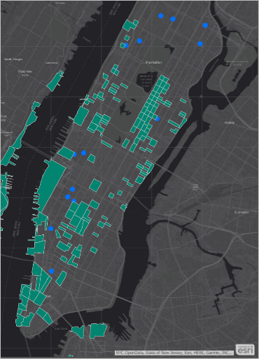 Map with income layer filtered