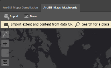 ArcGIS Mapboards and Compilation windows grouped together