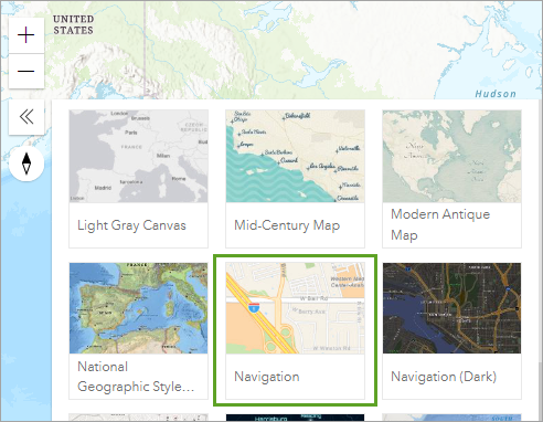 Choose the navigation basemap.