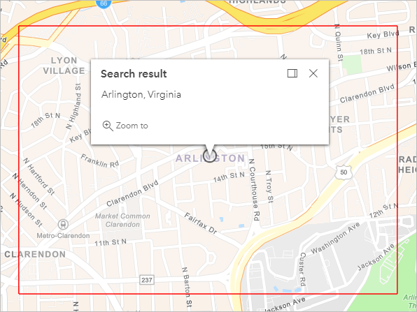 Mission map extent centered around Arlington, Virginia.