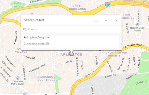 Mission map extent centered around Arlington, Virginia.