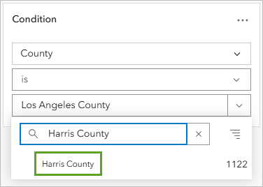 Harris County as the county criteria