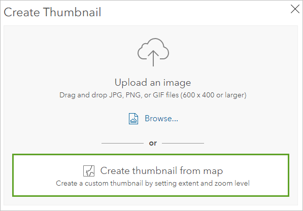 Create a thumbnail from the map.