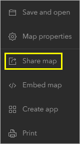 Share map button