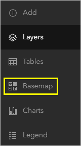 Basemap on the Contents toolbar