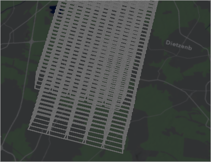 Image footprints shown in globe view