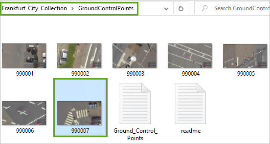 Ground control point location reference images