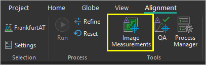 Image Measurements button