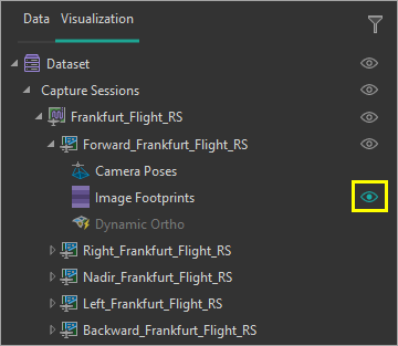 The footprints on for the Forward_Frankfurt_Flight_RS capture session