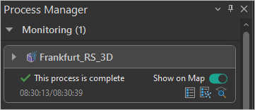 Process Manager showing process complete.