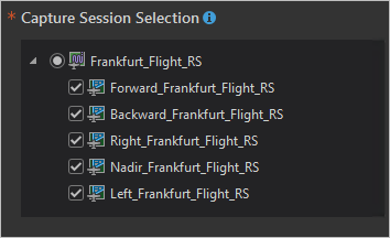 Capture sessions are checked.