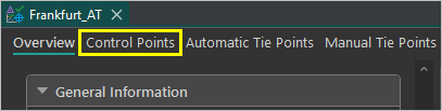 Control Points tab