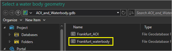The Frankfurt_waterbody feature class
