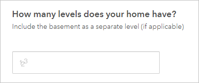 Number question in survey layout