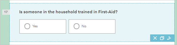 First-Aid question in survey layout