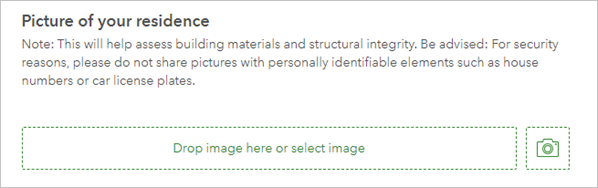 Image question configured in the survey preview