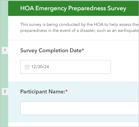 Singleline text question configured in the survey preview