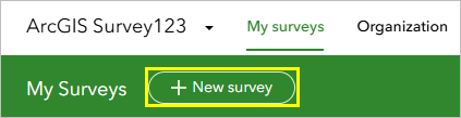 Get started with ArcGIS Survey123