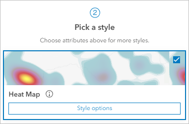 Heat Map style under Pick a style in the Styles pane