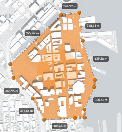 Plan boundary drawn on the map