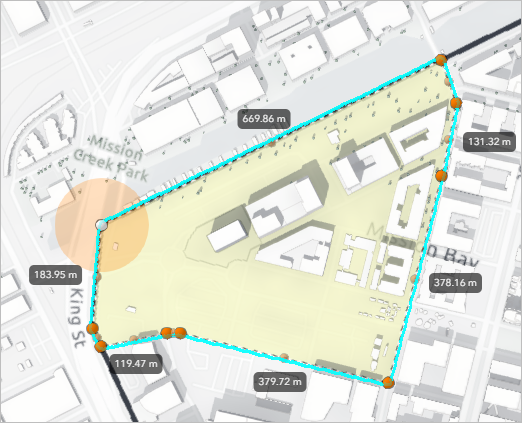 Sketch a zoning area