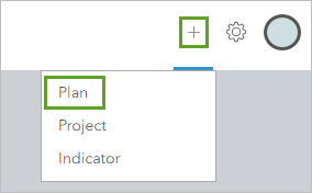 Plan button to add a new plan to the model