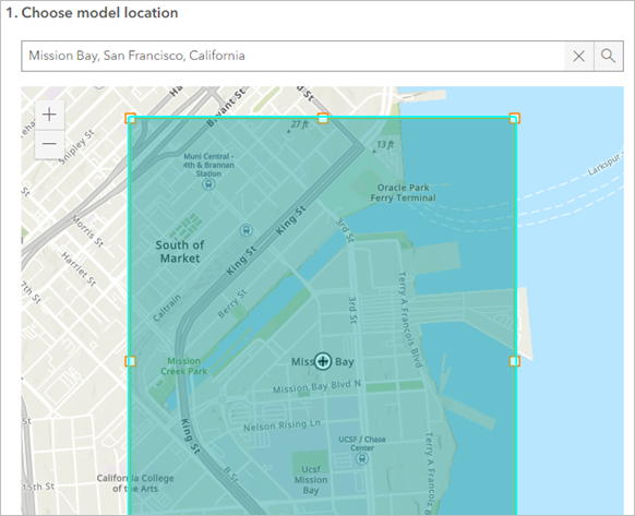 Map of the model location