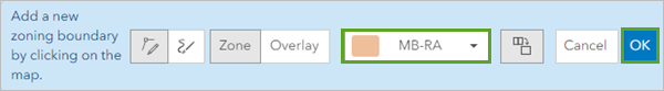 Zoning type set to MB-RA