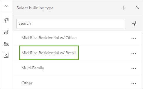 Mid-Rise Residential w/ Retail building type