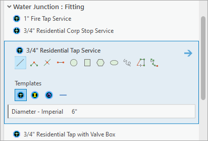 3/4" Residential Tap Service feature template