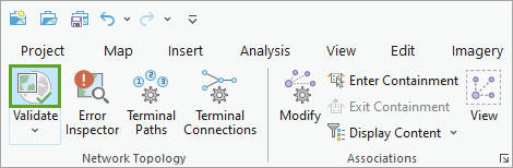 Validate button on the ribbon