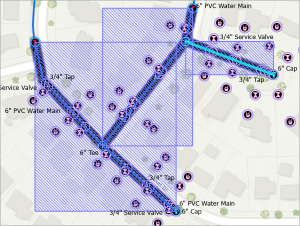 Three dirty areas on the map