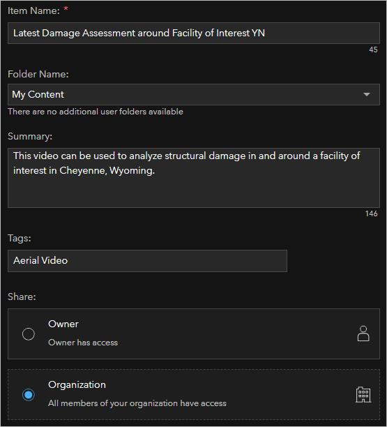 Basic information parameters