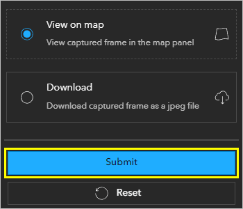 View on map option and Submit button