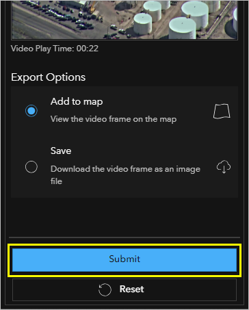 View on map option and Submit button